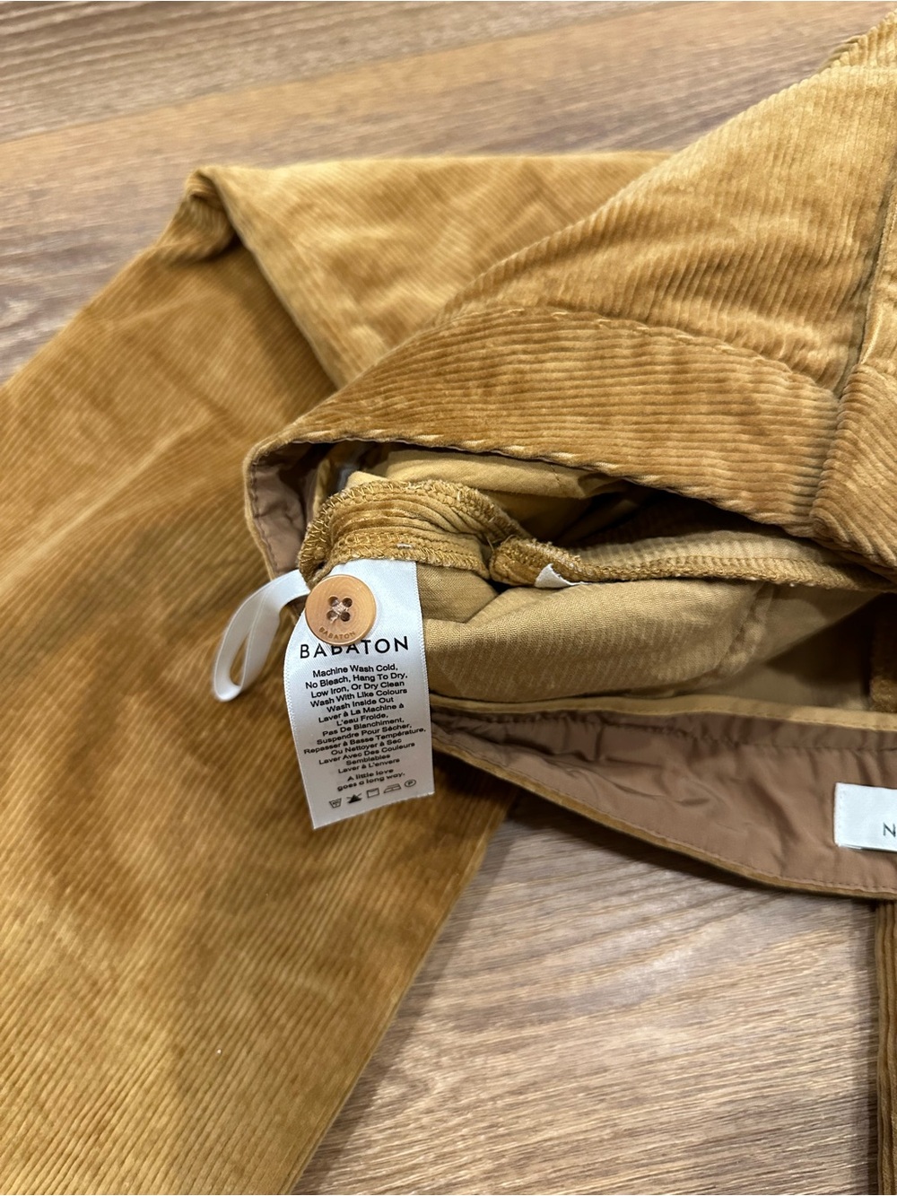Babaton Corduroy Wide-Leg Pants in Camel size 2 - Picture 12 of 12